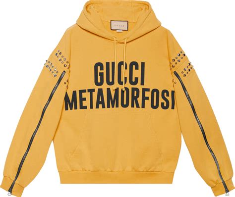 yellow gucci hoodie mens|authentic men Gucci hoodie.